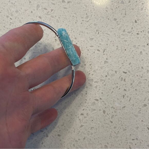 Asymmetrical Beaded Cuff Bracelet - Picture 2 of 10